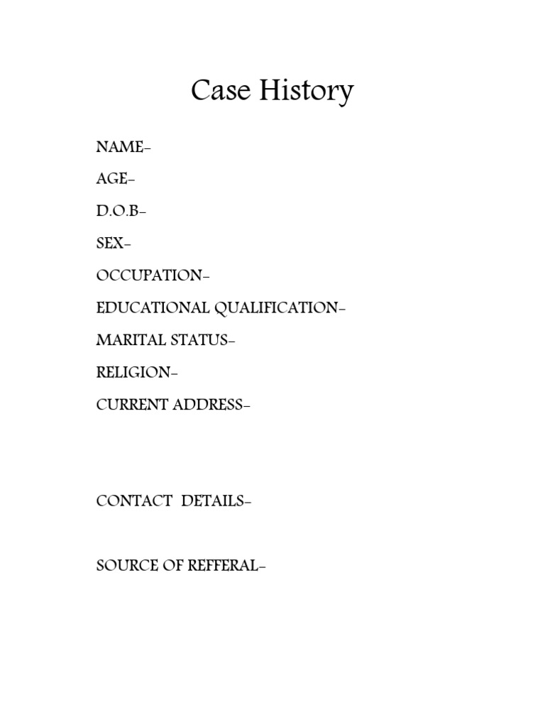 Case History PDF