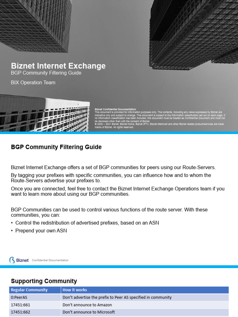 BGP Community Filtering Guide for Biznet | PDF | Internet Protocols ...