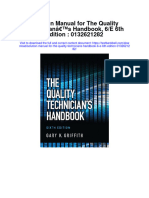 Solution Manual For The Quality Technicians Handbook 6 e 6th Edition 0132621282