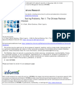 Eiselt Et Al 1995 Arc Routing Problems Part I The Chinese Postman Problem