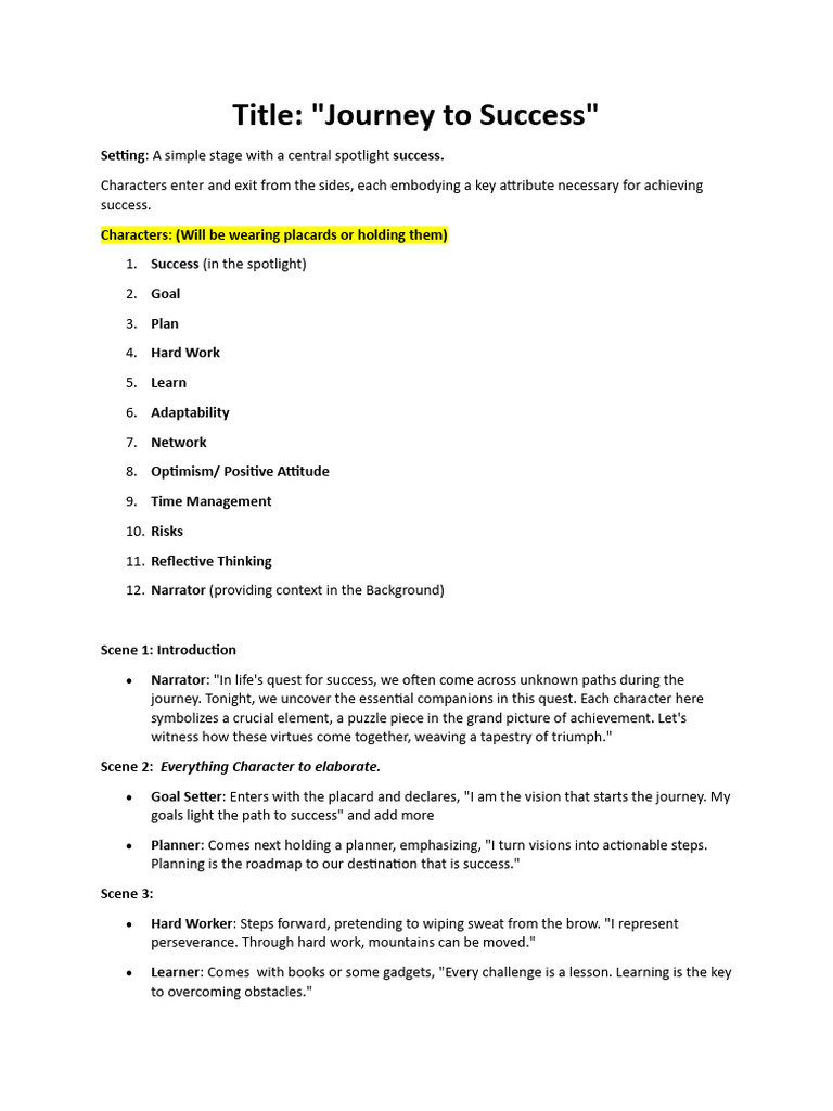 Journey To Success | PDF