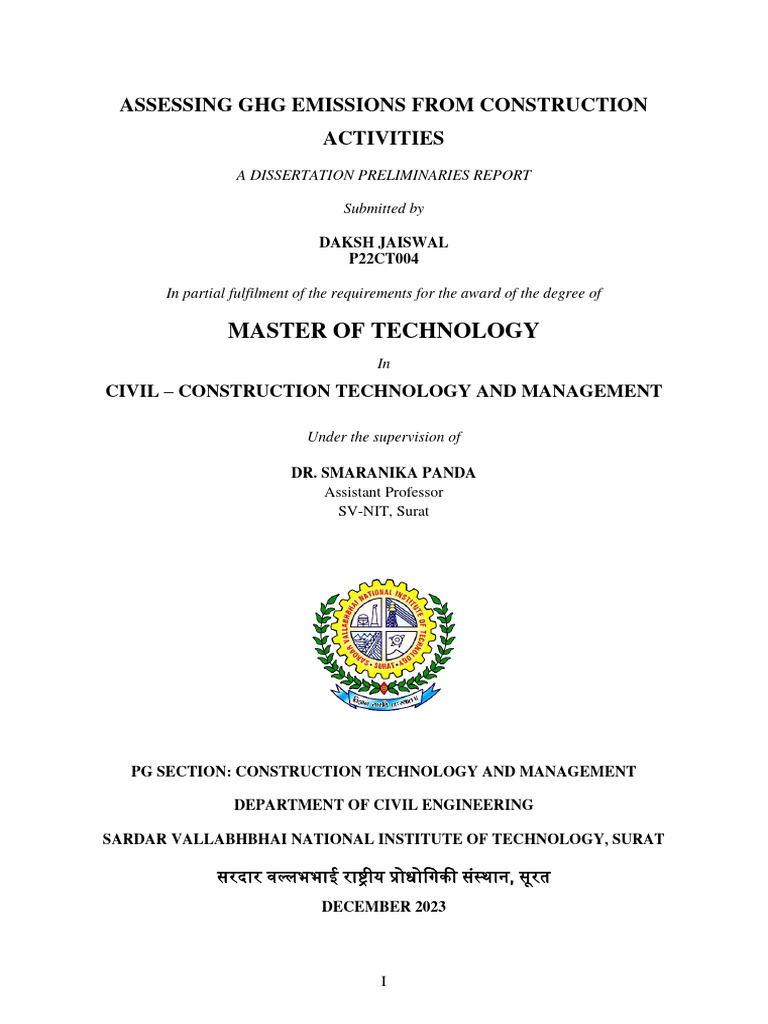 D PrelimsAssessing Co2 Emissions From Construction Activities | PDF ...