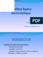 Equilibre Hydro Electrolytique