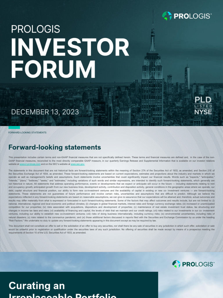PLD+Investor+Forum+2023+ +Full+Presentation | PDF | Finance & Money ...