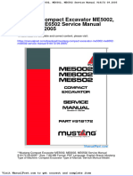 Mustang Compact Excavator Me5002 Me6002 Me6502 Service Manual 918172 09 2005