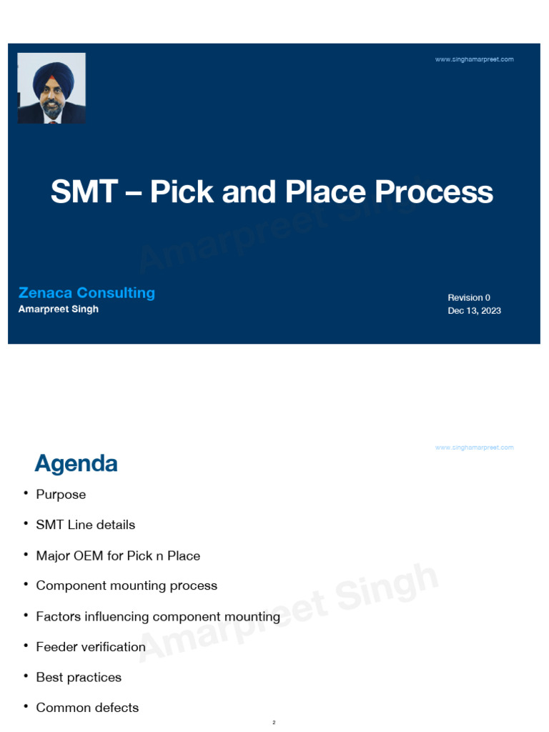 SMT Pick and Place Process Overview | PDF | Printed Circuit Board ...