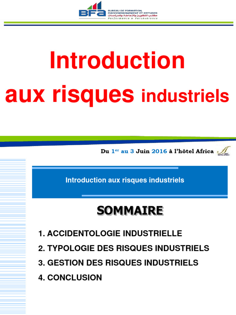 Risques industriels : analyse et prévention | PDF