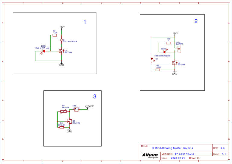 Schematic - 3 Mind-Blowing Mosfet Projects - 2023-03-20 | PDF