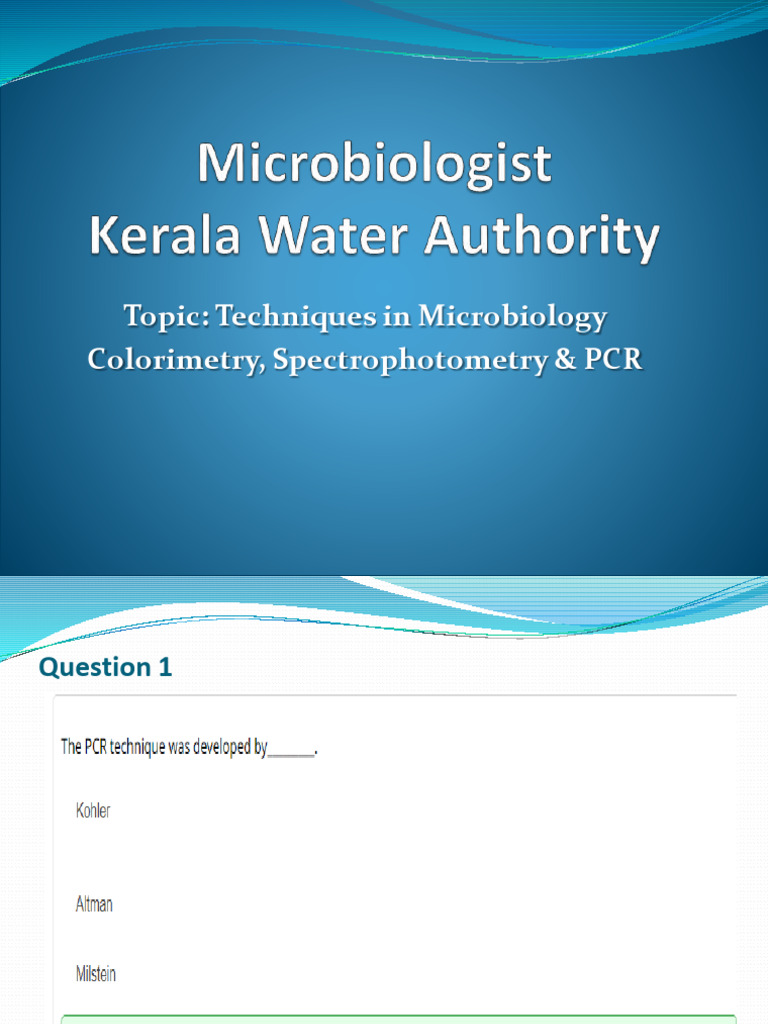 Microbiologist Techniques In Microbiology Ppt Pdf Polymerase Chain