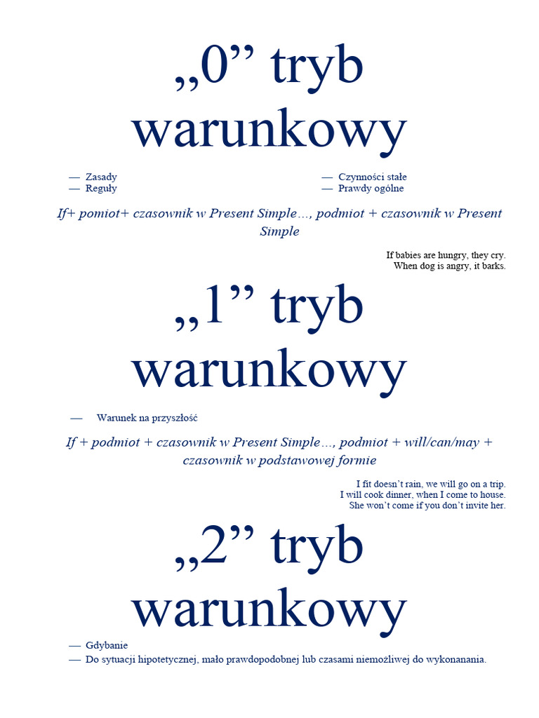 Tryby warunkowe pdf