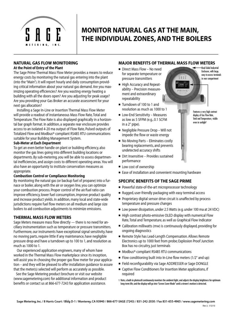 Sage Prime natural gas PDF
