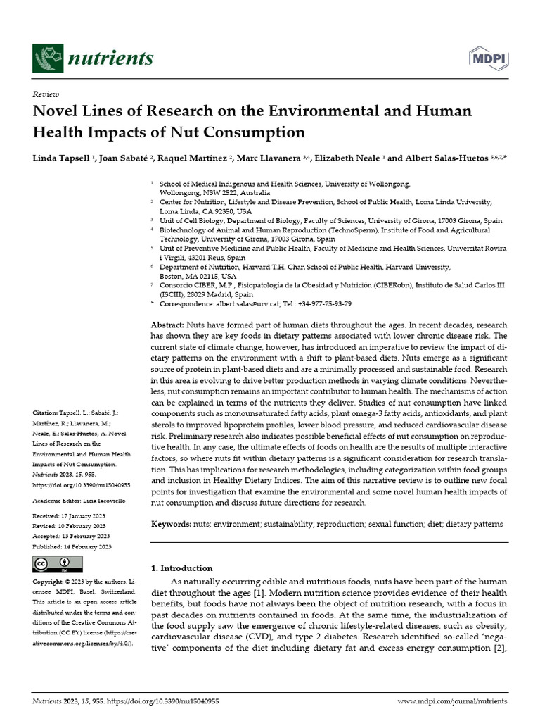 Tapsell Et Al. 2023 PDF Healthy Diet Nut (Fruit)