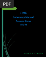 1st PUC Computer Lab Manual-2023