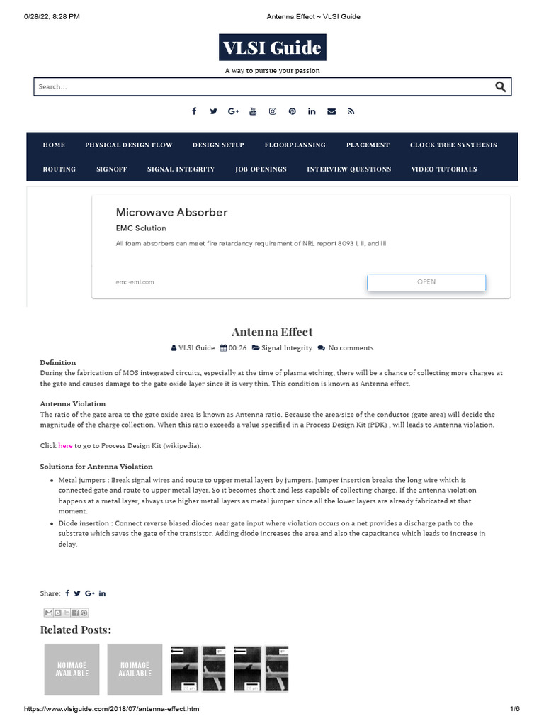 Antenna Effect VLSI Guide PDF