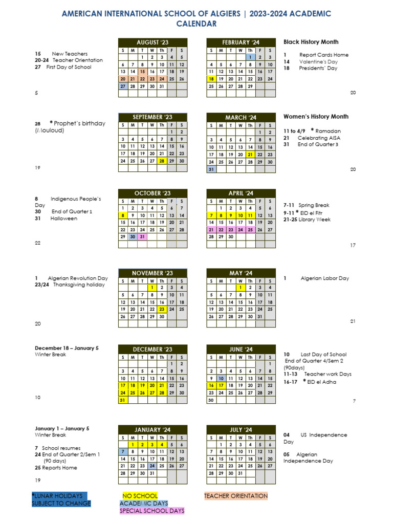 2023 2024 Calendar PDF