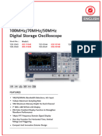 100Mhz/70Mhz/50Mhz Digital Storage Oscilloscope: Datasheet