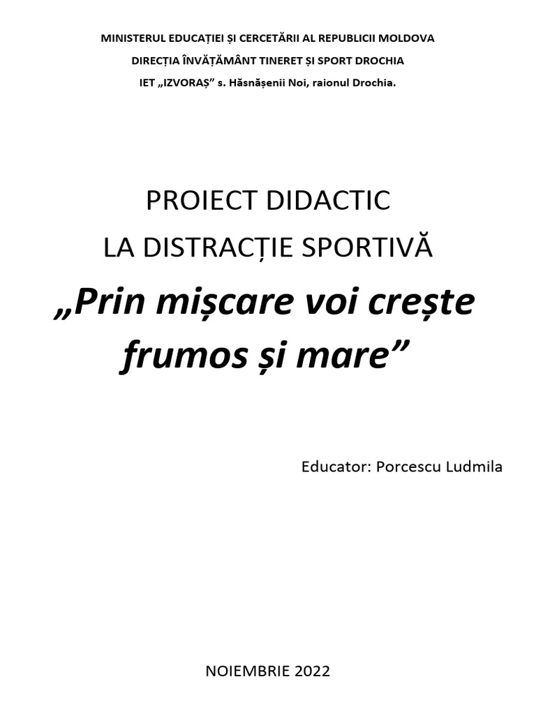 Distractie Sportiva 2022 | PDF