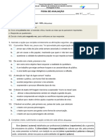 Ficha de Avaliação: Versão B Domínio - Prática Grupo I - Compreensão Do Oral - 10%