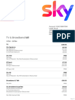 TV & Broadband Bill