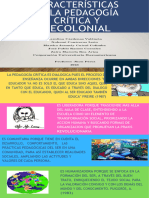 Infografía caracteristicas de la pedagogia critica y de colonial