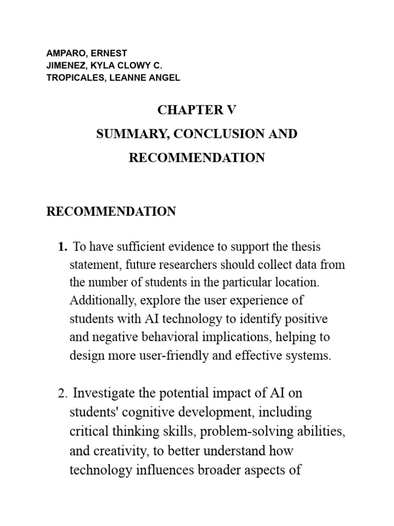 Recommendation PR 2 Chapter V | PDF | Computers