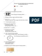 Contoh Soal STS Matematika KLS 1