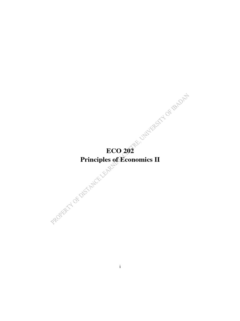 ECO 202 Principles of Economics II-1 | PDF