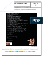 Lista #05. Língua Portuguesa 2º Ano. Prof . Rafaella Eleutério Data - 20. Aluno - PDF Free Downloa