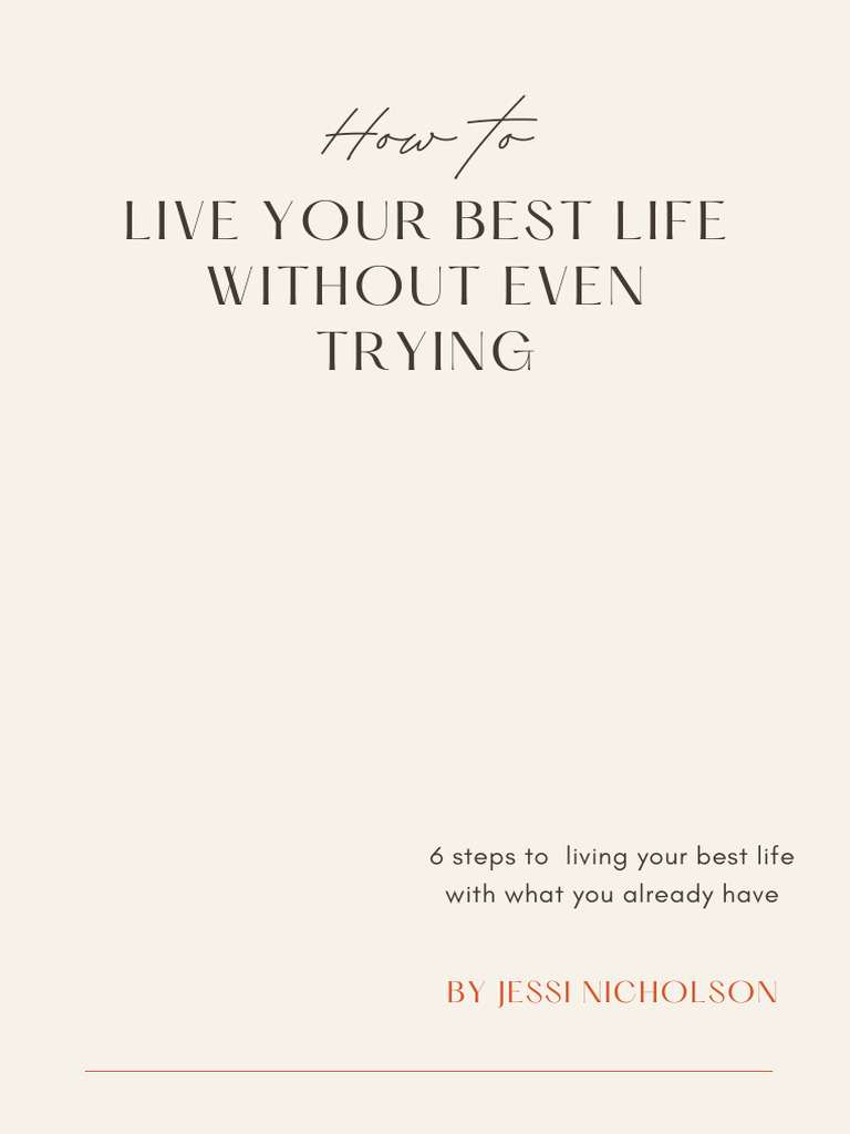 6 Steps to Live Your Best Life PDF