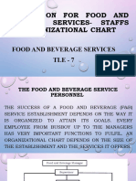 Preparation For Food and Beverage Services - Staffs and