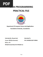 JAVA Practical File