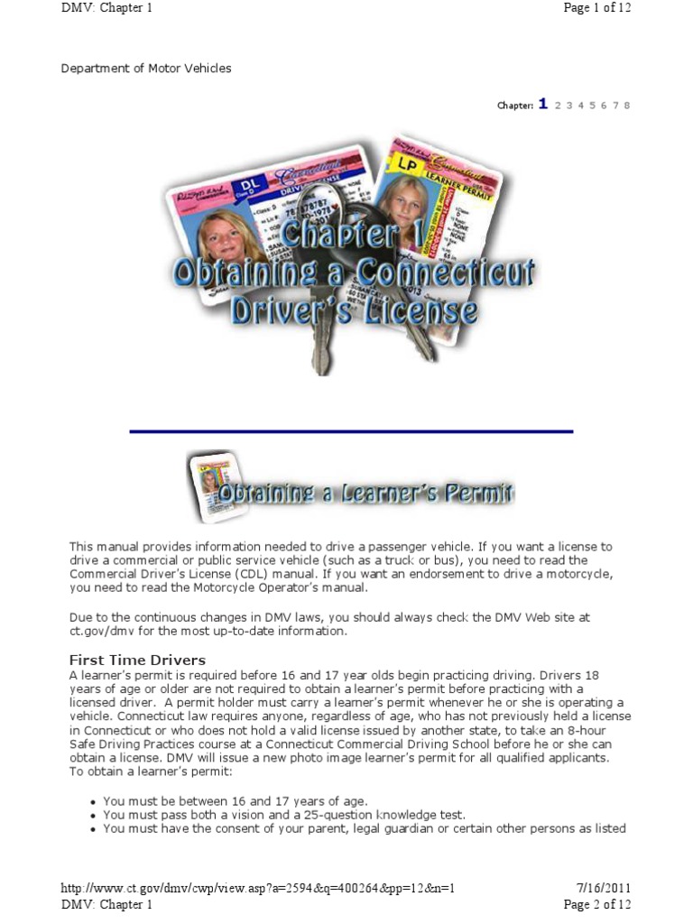 Connecticut Learner's Permit Guide | PDF | Identity Document | Seat Belt