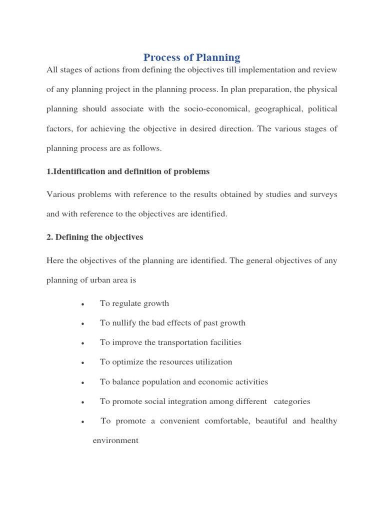 07 Topic_Process of Planning | PDF
