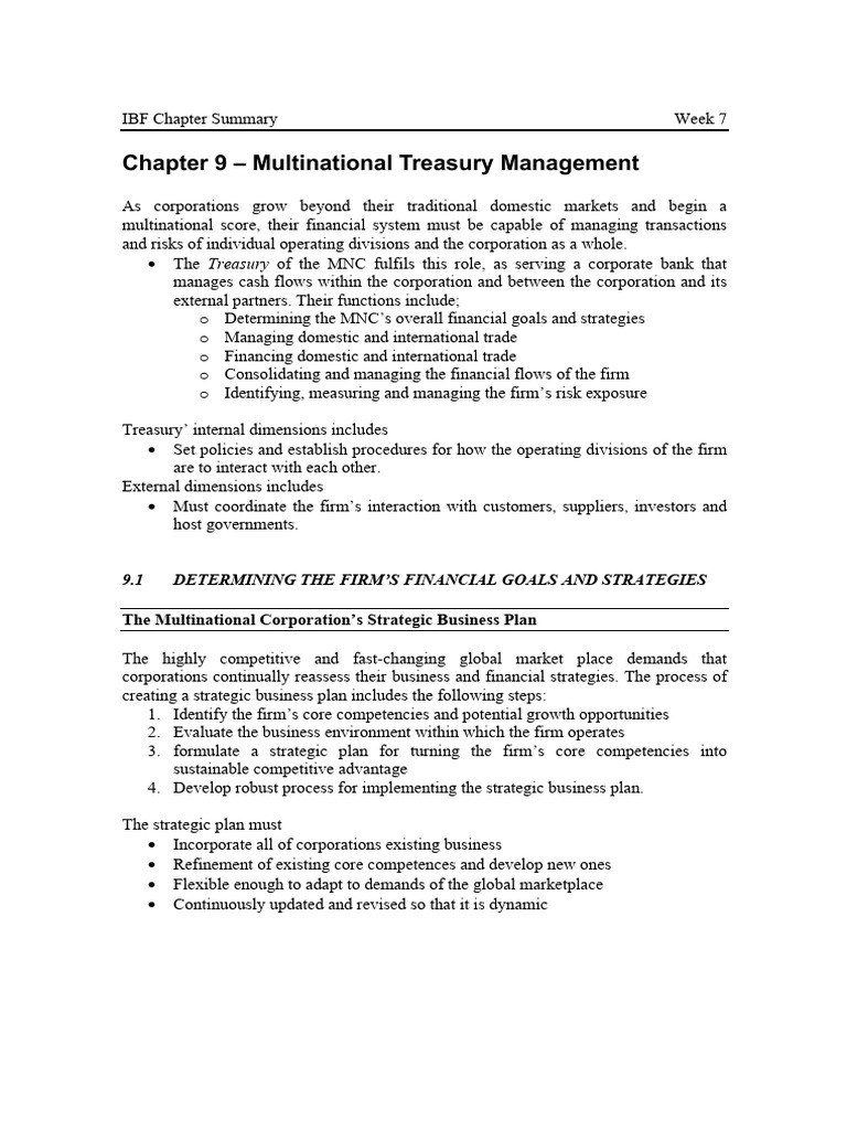 Ibf Notes Chapter 9 1 Pdf