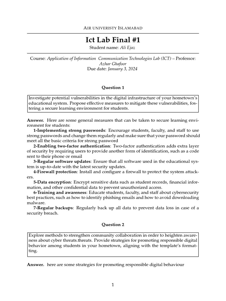 CV Question No 3 | PDF