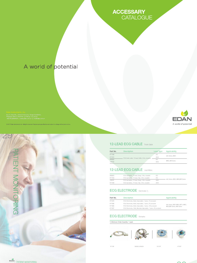 Patient Monitoring Accessory Catalogue | PDF | Medical Diagnosis | Medicine
