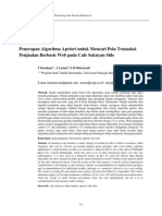 Penerapan Algoritma Apriori Untuk Mencari Pola Transaksi Penjualan Berbasis Web Pada Cafe Sakuyan Side