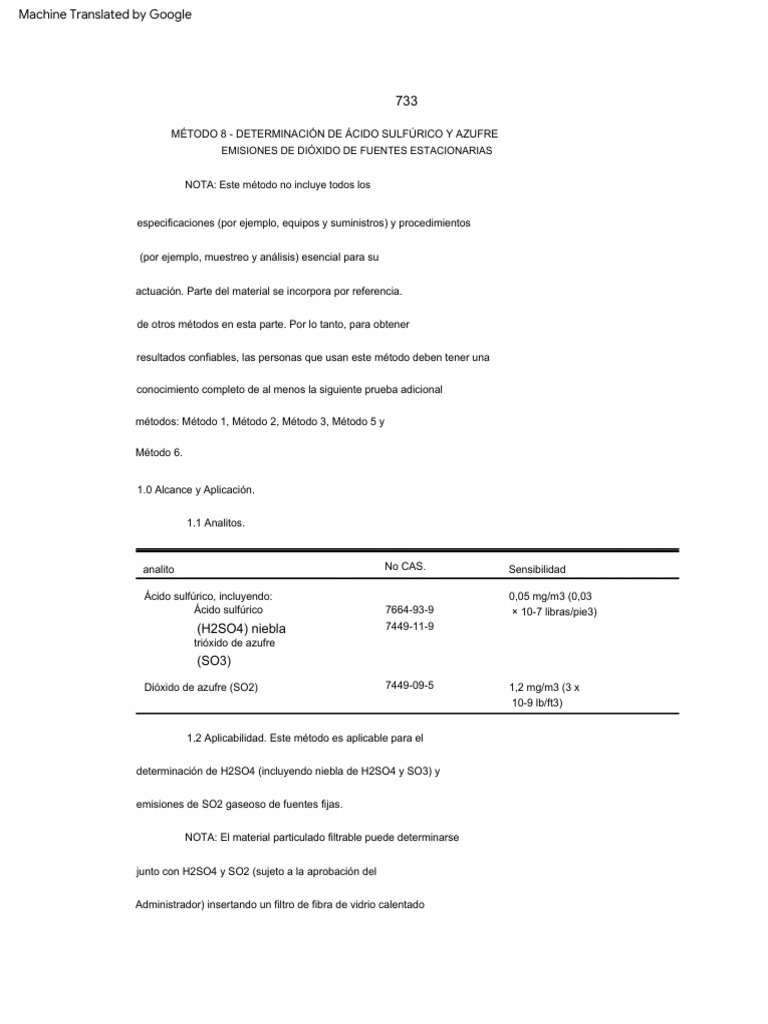 Epa Method8 Español | PDF