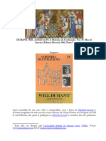 (Resenha Ampliada, Parte 1) DURANT, Will. A Idade Da Fé. A História Da Civilização. Vol. IV. Rio de Janeiro Editora Record, 1985.