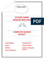 Class 12 CS Project Sample