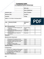 5 Clearance Form