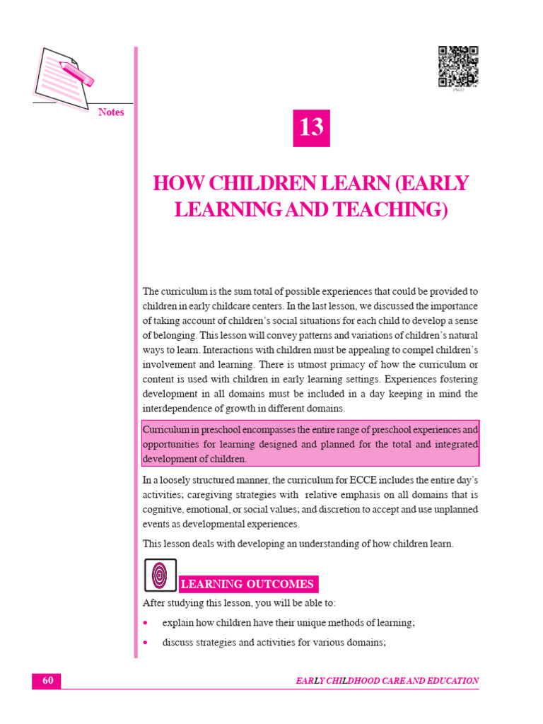 13 how children learn pdf learning perception