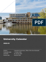 University Calendar 2022 23