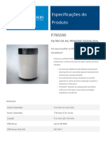 Especificações Do Produto: Filtro de Ar, Primário Radialseal