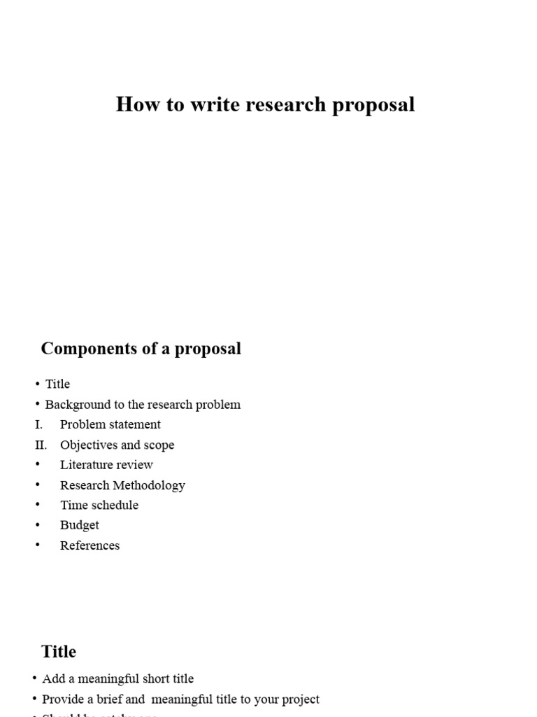 Research Proposal Writing Guide | PDF | Career & Growth