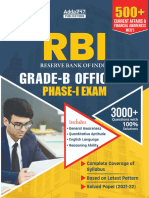 Rbi Grade-B Officers Phase-I Exams: (English Medium)