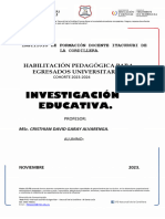 INVESTIGACION EDUCATIVA NHP CLASE 1. NOV 2023