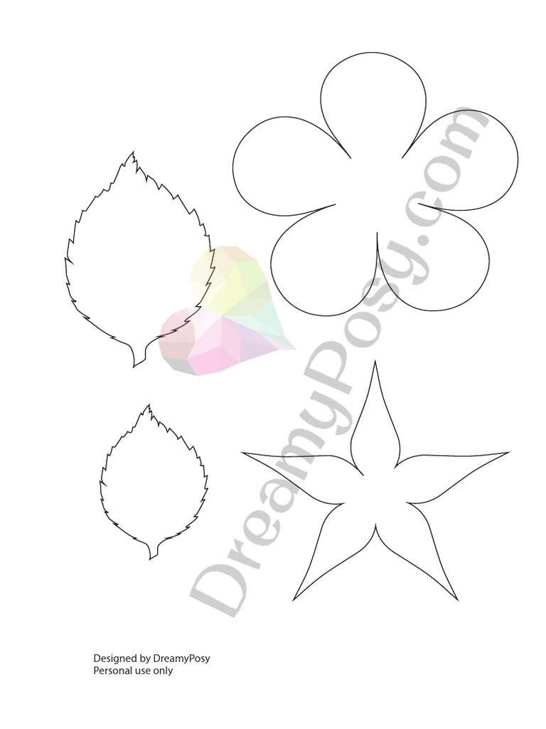 DreamyPosy Easy rose template PDF