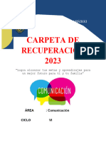 CARPETA DE ACTIVIDADES PEDAGOGICAS COMUNICACION 2023. Dos