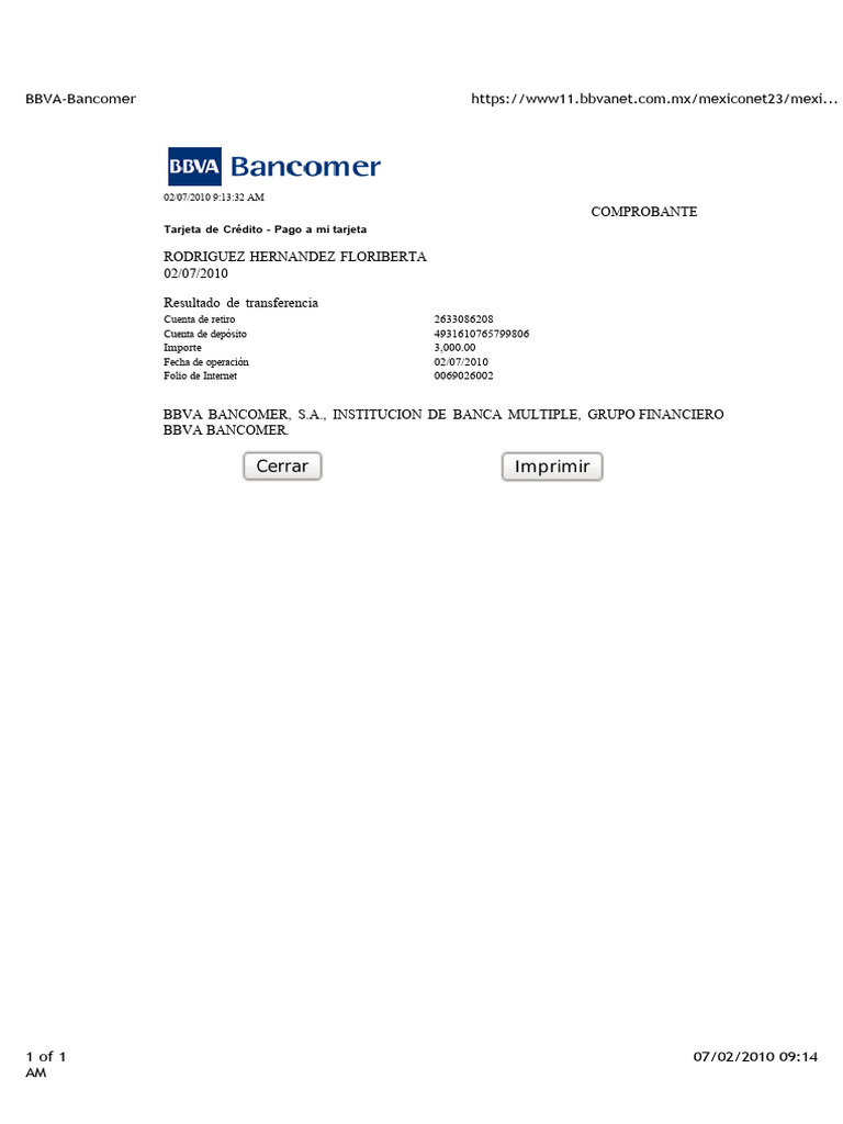 Comprobante bbva bancomer pdf